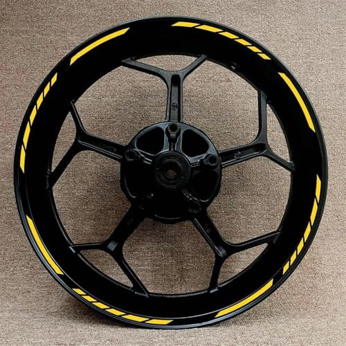 UJNHEQ Modische dekorative Aufkleber Motorrad-Radaufkleber, Reflektierende Aufkleber, Felgenstreifenaufkleber, Zubehör Für Bumblebee 1000 900 600 400 250(Style 3)