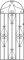 Classic Scroll Tall Bow Top Metal Garden Gate Galvanised Wrought Iron Style Swing Gate (838mm Gap x 1791mm High CBZP41)