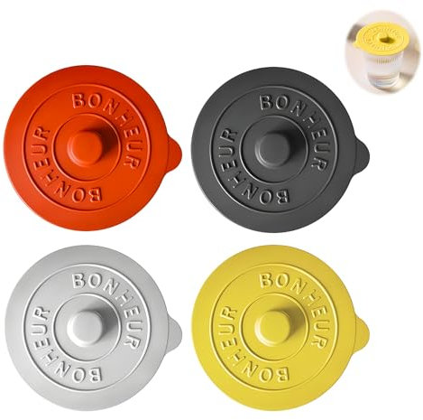 4 Pcs Silicone Lids, Universal Food Cover Reusable Mug Cover Anti Airtight Dust Teacup Lid 9.5CM Silicone Stretch Lid Glass Cup Cover for Home Outdoors Mug Coffee Wine Glass