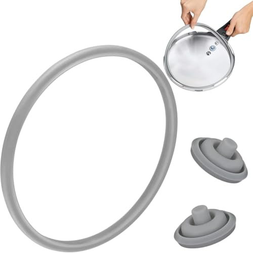 Jortmrd Pentola a Pressione di Ricambio per WMF, Anello di Tenuta del Pezzo di Ricambio 22cm, Pezzi di Ricambio della Pentola a Pressione e Set di Guarnizione del Segnale di Cottura (Set di 2 Pezzi)