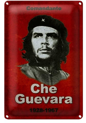 Vintage Blechschild | Comandante Che Guevara | Retro Wanddeko | 30 cm x 40 cm