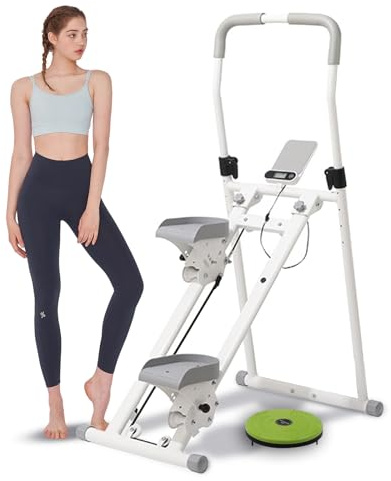 YUZINO Treppensteiger mit gedrehter Hüftplatte, faltbares Treppensteiger-Übungsgerät mit verstellbarer Höhe, Stepper halten bis zu 120 kg Kapazität für Zuhause, Fitnessstudio, Training