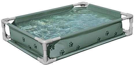 Bestway My First Frame Pool Haustier 2in1 Hundepool & erhöhtes Hunde Bett 102x74x20 cm, 130 L, TriTech Stahlrahmen, faltbar, Kratzfest, schneller Aufbau, Outdoor Haustierpool