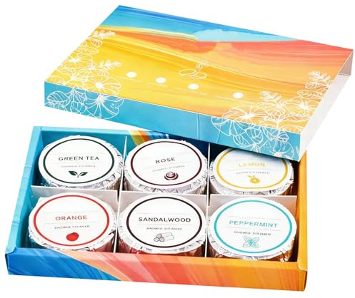 Lot de 6 bombes de douche pour femme, aromathérapie, soins personnels et relaxation, cadeaux d'anniversaire pour femmes, maman, grand-mère, SPA, soulagement du stress, bombes de bain personnalisées