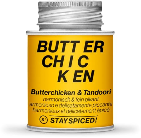 STAY SPICED ! Butter Chicken Gewürzmischung – Indische Curry-Gewürze für cremige Butter-Chicken Rezepte – Premium Qualität, ohne Geschmacksverstärker
