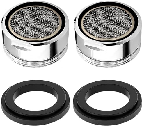 Wasserhahn Aufsatz Strahlregler M28 (2 Stück) 28mm Außengewinde, Wasserhahn Sieb Mischdüse mit Edelstahlfilter