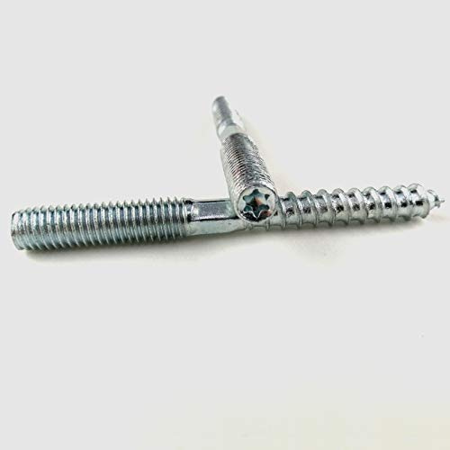 100 Stück M8 x 80 mm Stockschrauben Torx TX Stahl verzinkt Schraubstifte Länge 80 mm