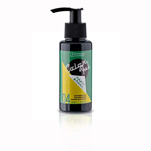 Profesional Cosmetics Colorful Apple Green. Máscara de tinte de pelo - 4 x 100 ml.