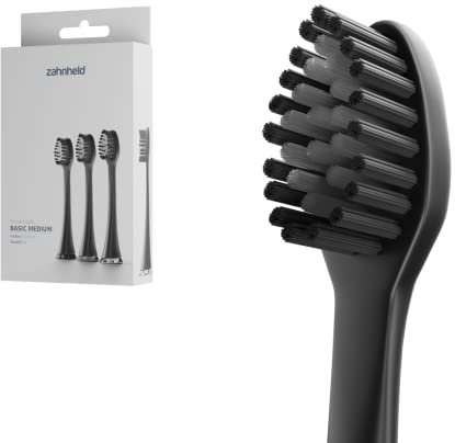 Zahnheld® Bürstenkopf Basic Medium | Ersatzbürsten | Mittelharte Wechselköpfe Für Gero Schallzahnbürste | Effektive Reinigung | In Papierverpackung