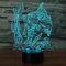 KINGCOO 3D Illusion Tischlampe Nachtlampe, LED 7 Farben ändern Touch Switch Schreibtischlampe Nachtlichter Schlummerleuchten für Kinder Valentinstag Geburtstags Geschenk (Fisch)