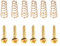 Domybest 6er-Set Single Coil Tonabnehmer Schrauben für Stratocaster, Telecaster, Gitarren gold