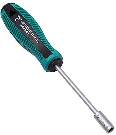 TOOLSTAR Socket Screwdriver, 1PCS 3.5mm Metal Socket Driver Wrench Screwdriver Hex Nut Key Nutdriver Hand Tool for Household Home Reparing