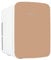 Cooluli 15L Mini Fridge for Bedroom - Car, Office Desk & College Dorm Room - 12v Portable Cooler & Warmer for Food, Drinks, Skincare, Beauty & Makeup - AC/DC Small Refrigerator with Glass Front, Gold