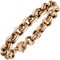 Jobo Damen Herren Erbs-Armband aus 925 Sterling Silber rosegold vergoldet 21 cm