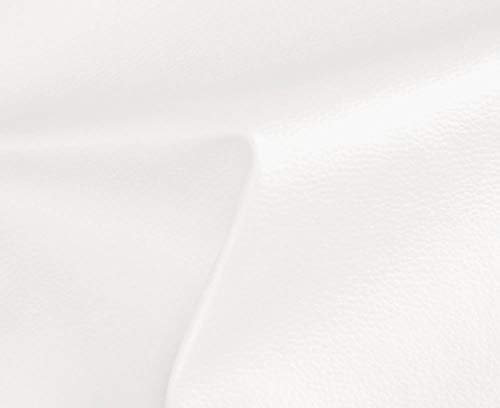 HAPPERS Polipiel para Tapizar 1 metro con Ancho 140cm. Venta de Polipiel por metros Solar Color Blanco NO ADHESIVA