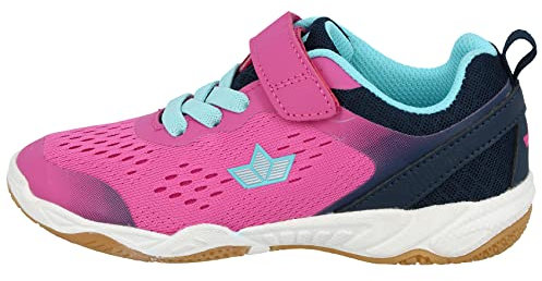 Lico Unisex Kinder Key Vs Hallenturnschuhe, Pink Marine Türkis, 28 EU