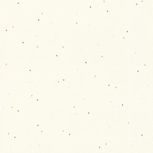 Papier peint pois Papier peint enfant Papier peint intissé Rose Violet Blanc 219466 | Votre papier peint en ligne