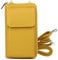 irisaa Kleine Handy Umhängetasche, Geldbörse Damen Brieftasche RFID Schutz Crossbody Handytasche Reisepass mit Kartenfächern und Verstellbarem Schultergurt, Damen Tasche:Gelb