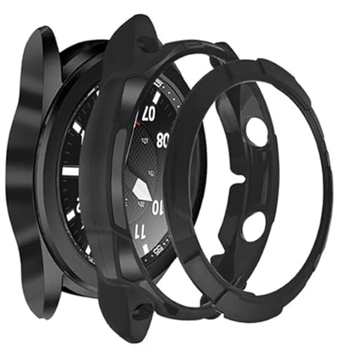 Chofit Zubehör Kompatibel mit Samsung Galaxy Watch 3 45 mm Hülle, Schutzhülle Schutzhülle mit Lünette Ring Loop Adhesive Cover für Galaxy Watch 3 SM-R840 Smartwatch (Schwarz)