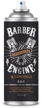 Beardburys 5-in-1-Reinigungsspray für Haarschneidemaschinen. Kühlt, desinfiziert, schmiert, reinigt und verleiht Ihrer Haarschneidemaschine eine Rostschutzbeschichtung. 400 ml