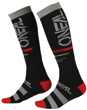 O'NEAL | Mountainbike Motocross Socken | MTB Downhill Freeride | Schweißabsorbierend, Verstärkter Fersen & Sohlenbereich | Pro MX Squadron V.22 Socken | Unisex | Erwachsene | Schwarz | One Size
