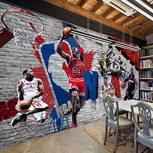 Papier Peint Panoramique Basket Ball Industriel Papier Peint Intissé 3D Tapisserie Murales Décoration Murale
