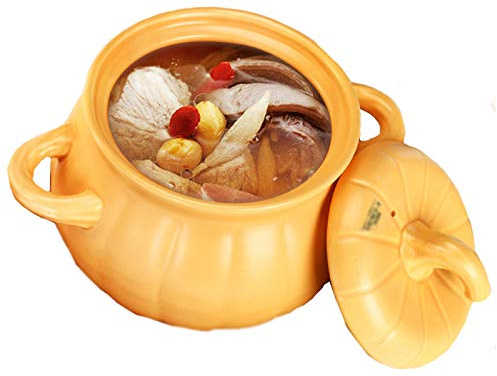 HODAGES Pumpkin Casserole Dish With Lid, 3.8l Ceramic Pumpkin Pot Creative Stew Pot Non Stick Soup Pot Large Dutch Ovens Braising Pans Stewpan For Classic Cooking