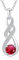 LOCIBLO July Birthstone Necklaces for Women 925 Sterling Silver Infinity Pendant White Gold Red Synthetic Ruby Necklace Jewellery for Her, 16+2