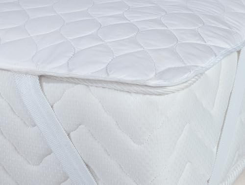 Madame Coco Doppelter Matratzenschoner 160x200 cm Atmungsaktiv mit 4 Eckgummis, Eleta Matratzen Topper 160x200 cm, Matratzenschoner groß Bett, Matratzen, Boxspringbett, Doppelter Matratzentopper groß