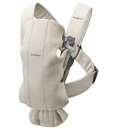 BabyBjörn Porte-bébé Mini en jersey 3D Beige clair