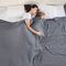 VHOME Sommerdecke - Bambus Decke für Erwachsene Kinder, Leichte Atmungsaktive Kühldecken kann Körper kühl halten für Bett Sofa und überall DunkelGrau 240x220cm