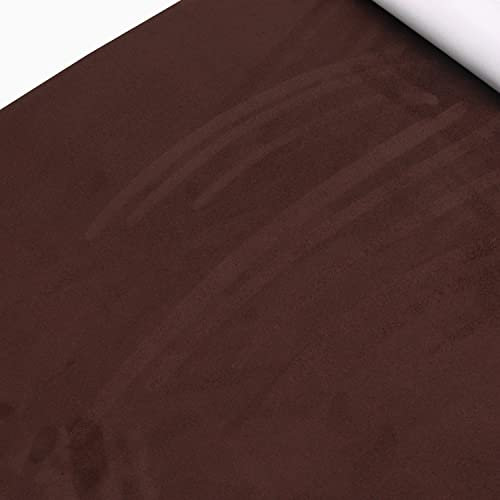 Panngu Tessuto in microfibra autoadesivo, adatto per interni di abitacolo, pellicola elasticizzata, in finta pelle scamosciata di alta qualità, per cassetti di gioielli (marrone scuro, 42 cm x 140 cm)
