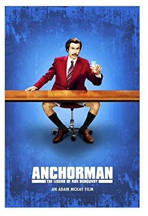 HDTS Film-Anchorman-Leinwand-Poster, Wandkunst, Dekoration, Bild, Gemälde für Wohnzimmer, Schlafzimmer, Dekoration, Rahmen: 40 x 60 cm