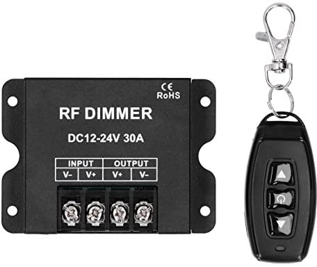 Controller Dimmer LED, DC 12V-24V 30a Controller Dimmer LED Monocolore 3 Tasti Controllo Dimmer PWM Remoto Senza Fili RF di Grande Potenza Per Lampade 5050 3538