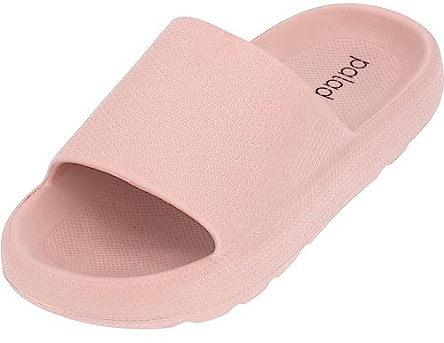 Palado Badeschuhe Damen Tabbris - modische Sandalen - bequeme Pantoletten für Spa, Strand oder Zuhause nude UK5,5 - EU38