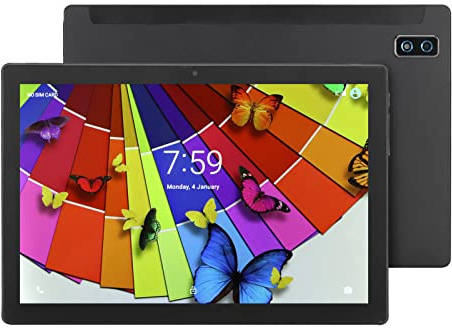 Sxhlseller 10 Zoll Tablet mit Tastatur Maus, 2 in 1 1080P FHD IPS 5G WiFi Tablet mit 3 Kartensteckplätzen für Android 11.0, 8 GB RAM 128 GB ROM, Octa Core 4G LTE Tablet mit Dual Kameras für (Schwarz)