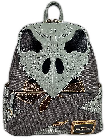 Loungefly GT Exklusiver Marvel Moon Knight Khonshu Cosplay Mini Rucksack, GRAU, Benutzerdefiniert