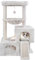 TWDEPART Cat Tree Tower for Indoor Cats, Activity Centre Cat Tower with Two Cat Condos Hammock and Scratching Posts, Beige…