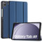 CoBak Funda para Samsung Galaxy Tab A9 2023 (SM-X110/115) de 8,7 pulgadas, completamente nueva de piel sintética, con triple tapa, función de soporte de doble ángulo (azul oscuro)