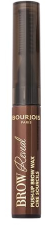 Bourjois Brow Reveal Push-Up Augenbrauenwachs 03 Medium Brown Langer Halt für vollere und modellierte Augenbrauen Weiche Textur 3 in 1 Applikator Laminierung Effekt 24h Halt