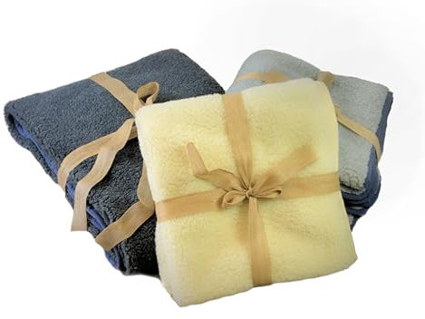 Sheep Dreams Wolldecke Schafwolldecke Wohndecke 100% Merino Schurwolle Lammwolle Tagesdecke (Dunkelgrau, 150cm x 200cm)