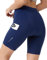 VeloVibe Radlerhose Damen Gepolstert 6D mit Tasche Schnelltrocknende Fahrradhose Damen elastische Radhose Damen Kurz atmungsaktiv Fahrrad Hosen Damen mit breitem und dichtem Polster, Blau L