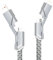 4 in 1 PD 27W 65W Fast Charging Cable, 1.5m Dual Head Type C Data USB, Fast Charging for iPhone, Android, Samsung Galaxy, Huawei, Macbook, iPad