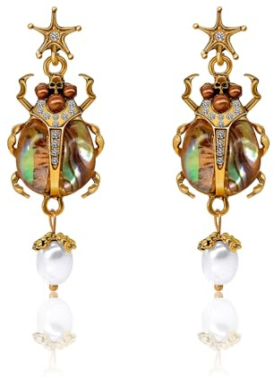 HMOOY Vintage Marienkäfer Ohrringe für Frauen Ohrringe, Gothic Tier Ohrringe Schmuck böhmische Ohrringe Ohrringe Hochzeit indischen Käfer Ohrringe Frauen