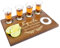 Tequila Shot Board Glass Holder Wooden Bar Tray with Salt Rim 7.87x11.8 Inch for Tequila Lover