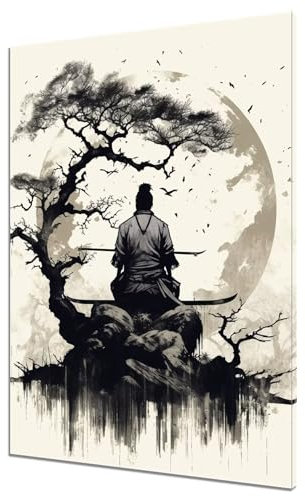 Guerrier Peinture par Numero Adulte Enfant, Kits de Peinture Numero Adulte Arbre, Kit de Peinture à l'huile pour Débutants, Peintures Acryliques pour la Décoration de Maison (Sans Cadre) 40x50cm L-4