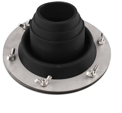 Entgoinggo Schornstein-Silikon-Isolierabdeckung, Silikon-Isolationsabdeckung, Zelt-Schornstein-Rauch-Blink-Kit, Kaminlochabdeckung für Schornstein 45-100 mm (schwarz)