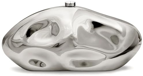 Acrylic Clutch Purse for Women Evening Bag, Irregular Shell Acrylic Purse Box Clutch with Chain for Party Wedding Prom