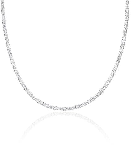 JEWLIX Königskette aus 925 Sterling Silber 2mm | Unisex| 55cm