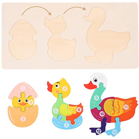 ifundom 1 Satz Puzzle kindergeburtstags mitgebsel Toys holzpuzzel Educational Toys holzsteckpuzzel holzrätsel Zahlenrätsel Rätsel zum frühen Lernen hölzern